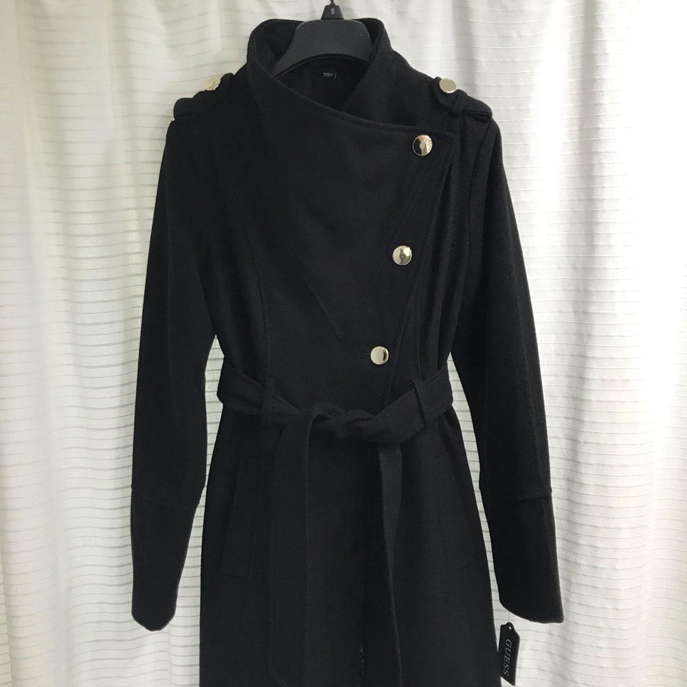 GUESS Coat with gold buttons front and back, NWT